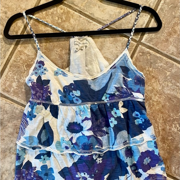 Aeropostale Flowered Tank Top Size L - Picture 2 of 4